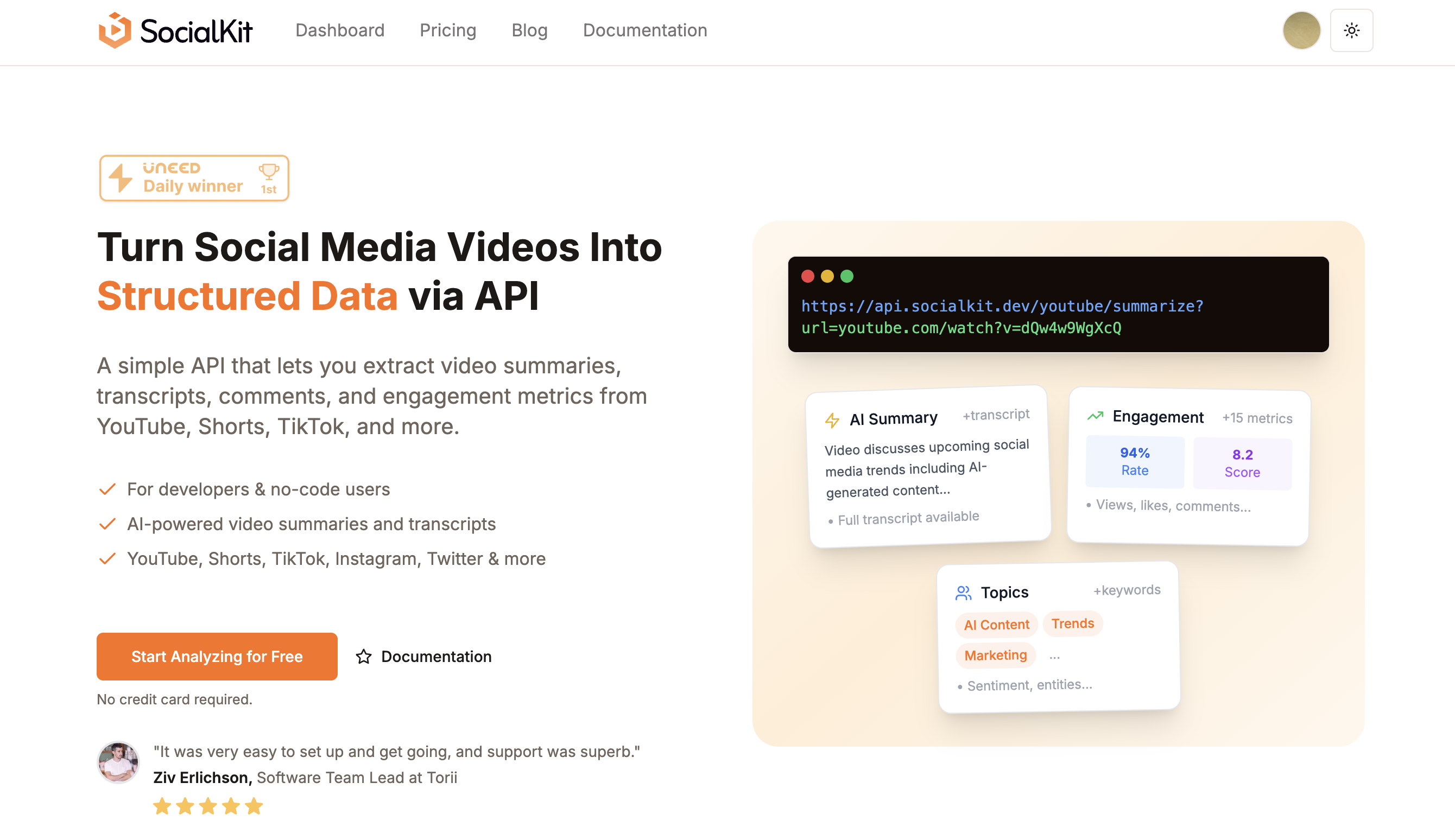 SocialKit YouTube API